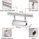 thumbnail image 2 of Aplique de pared clase energética A++, acero inoxidable, con interruptor, para espejo de baño, blanco WddnAot, 2 of 5