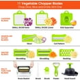 thumbnail image 6 of Vegetable Chopper, Pro Onion Chopper, 14 in 1Multifunctional Food Chopper, Kitchen Vegetable Slicer Dicer Cutter,Veggie Chopper With 8 Blades,Carrot Chopper With Container-kitchen essentials(Grey), 6 of 8