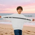 thumbnail image 6 of HAOTAGS Teen Girls Boys Long Sleeve Valentine's Day Sweatshirt(3-15), Casual Oversized Fleece Pocket Pullover Tops White 3 Years, 6 of 7
