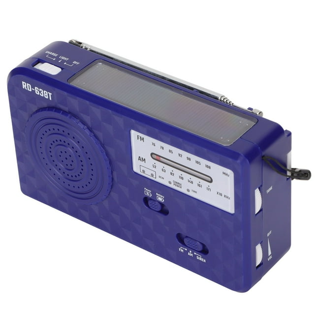 Hand Crank Flashlight Radio,RD‑638T Hand Crank Flashlight Emergency Radio Solar Emergency Weather Radio Built for Professionals