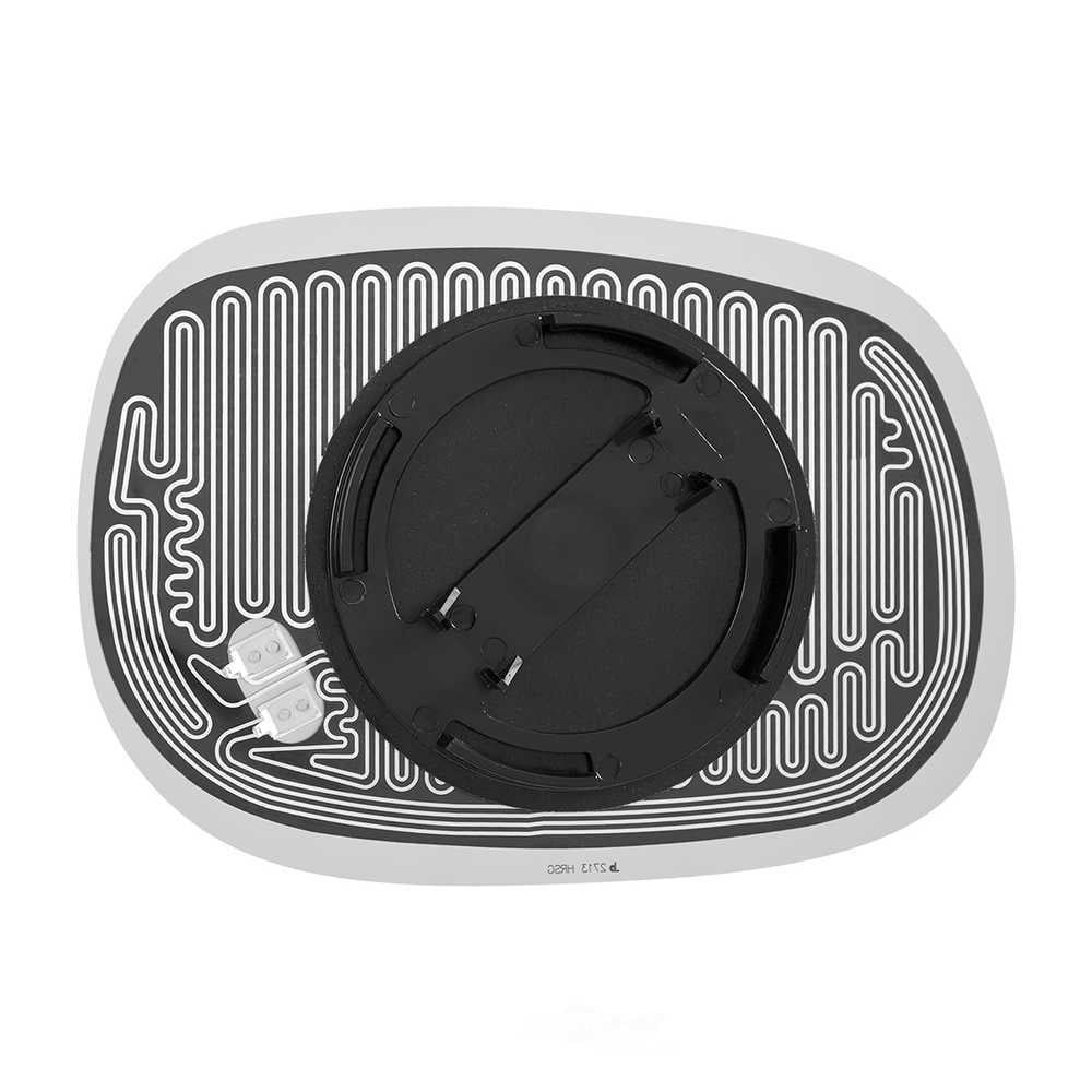 Burco Side View Mirror Replacement Glass with Motor Mount Plate - Clear Glass - 2713HRSG