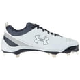 thumbnail image 6 of NEW Womens Under Armour Glyde ST Fastpitch Softball Cleats White / Navy Sz 12M, 6 of 6