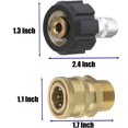 thumbnail image 5 of Tool Daily Pressure Washer Adapter Set, Quick Connect Kit, M22 14mm Swivel to M22 Metric Fitting, 5000 PSI, 5 of 5