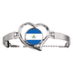 thumbnail image 1 of Pulsera Unbranded Nicaragua bandera nacional símbolo de América del Norte en forma de corazón, 1 of 3