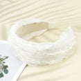 thumbnail image 6 of Unique Bargains 1 Pc Lace Wide Headbands for Women Beige, 6 of 6