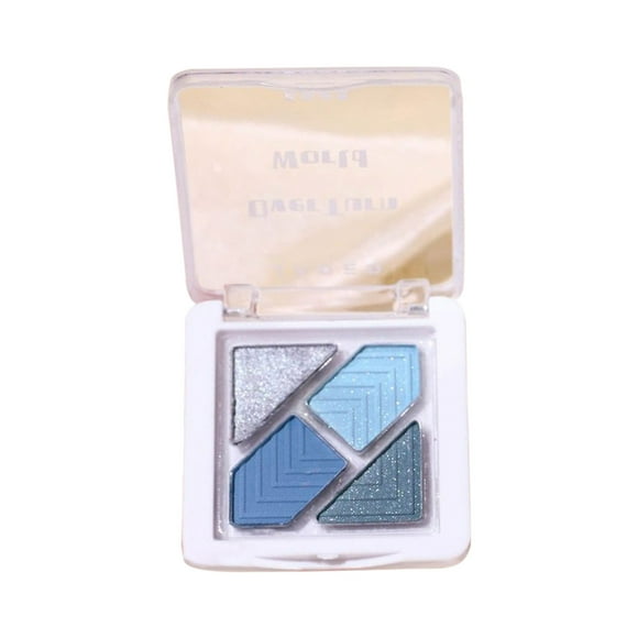 RKSTN Eyeshadow Palette Four Color Eyeshadow Blue Green Pocket Portable Pocket Eyeshadow Eyeshadow Palette