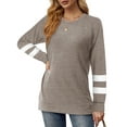 thumbnail image 2 of Fantaslook Womens Long Sleeve Tops Crewneck Sweatshirts Casual Color Block Tunic Tops Pullover, 2 of 8