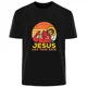 thumbnail image 2 of Camiseta de verano para hombre 100 % algodón con el mensaje "Jesús te apoyará", cómoda y transpirable, informal, para exteriores y calle, 2 of 5