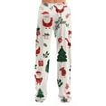 thumbnail image 5 of Women's Casual Fashion Christmas Pajama Pants, Long Sleepwear Trousers for Sports and Home Use, Comfortable and Soft Material for Nightwear and Lounging,Light Gray,3XL, 5 of 6