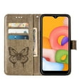 thumbnail image 5 of Galaxy A01 Wallet Case, Embossed Butterfly PU Leather Credit Card Holder Slots Full Body Protection Kickstand Flip Folio Shockproof TPU Phone Cover for Samsung Galaxy A01,Gray, 5 of 7