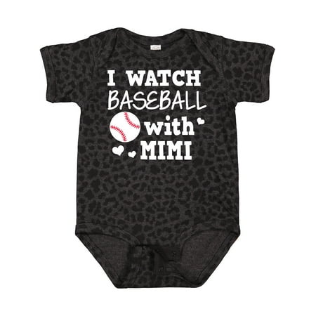 

Inktastic I Watch Baseball with My Mimi Gift Baby Boy or Baby Girl Bodysuit