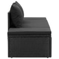 thumbnail image 6 of vidaXL Sun Bed with Cushions Poly Rattan Black, 6 of 11