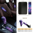 thumbnail image 4 of Jeiento Butterfly 14 PCS Car Seat Covers Set Auto Seat Protector with Steering Wheel Cover Seat Belt Pads Garbage Bag Armrest Cover Galaxy Handbrake Cover Set Rear View Mirror Protector Coasters, 4 of 7