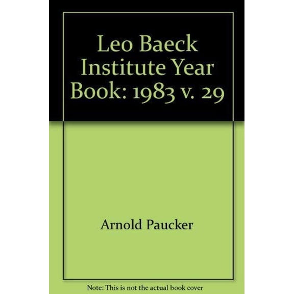 Pre-Owned 1983 (v. 29) (Leo Baeck Institute Year Book) Hardcover