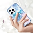 thumbnail image 7 of New Designed Case for iPhone 14 Pro Max (2022), [Marble Gold Glitter] [Three-Layer Hardshell Cases] [Reinforced Military Grade Drop Protection] Heavy-Duty Protective Cover iPhone 14 Pro Max Case 6.7", 7 of 7