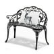 thumbnail image 1 of Banco de patio VEVOR, capacidad de carga de 218 kg, metal, 98,7 x 79 x 57 cm, negro, 1 of 9