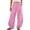 Pink, variant on Admvng Harem Pants for Women Elastic Waist Casual Linen Trousers with Pockets