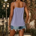 thumbnail image 4 of ClodeEU Women's V Neck Spaghetti Strap Tank Top, Casual Loose Fit Solid Color Sleeveless Tops Purple,Women's Plus S, 4 of 7