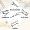 thumbnail image 3 of 3 Piezas de Clips de Corbata Delgados para Hombres, Clips de Corbata de Cobre para Traje para Padre, Esposo, Amante (Plata, Twill), 3 of 6