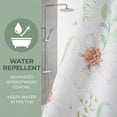 thumbnail image 4 of Unique Bargains Waterproof Leaf Shower Curtain Sets Hooks Green Pattern 4 71"W x 71"L, 4 of 8