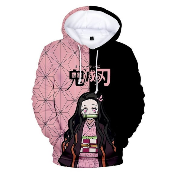 Men Women Anime Unisex Demon Slayer Hoodies 3D Printed Sport Sweatshirt -XXS