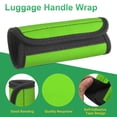 thumbnail image 4 of Uxcell 3 Pcs Envoltura de Asa de Equipaje para Maleta, Cubierta de Agarre de Neopreno Protector Identificadores de Equipaje para Bolsa de Compras, Verde Fluorescente, 4 of 7
