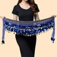 thumbnail image 2 of Fsqjgq Belly Dance Scarf Chiffon Skirt Wrap Performance Scarf Skirt with Coins for Yoga Belly Dancing Carnival Mini Skirts, 2 of 4