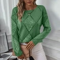 thumbnail image 7 of Women's Sequin Knit Sweater Tops Crew Neck Sweatshirt Long Sleeve Blouse Comfort Casual Pullover Sweater Blouses Casual Tops Comfy Fall Fashion Outfits Winter Clothes 2025, 7 of 7