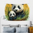 thumbnail image 7 of ZFLMY Panda Bear Baby Panda Tapestry Home Decor 100% Polyester Wall Art Hanging for Decorative Bedroom Living Room Decoration 60x40in, 7 of 7