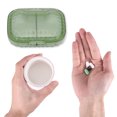 thumbnail image 4 of Unique Bargains 1 Pc Pill Case 2 Grid Mini Pill Box Clear Green, 4 of 6