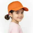 thumbnail image 5 of TOPTIE Kids Baseball Cap Structured Cotton Sun Hat 3-10 Years Old Girls & Boys-White, 5 of 7