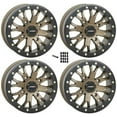 thumbnail image 1 of System 3 Beadlock SB-4 Bronze 14x10 4/137 5+5 UTV SXS Wheel - Black Lug Nuts, 1 of 1