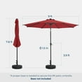 thumbnail image 6 of 9ft Outdoor Patio Umbrella,Outdoor Table Umbrella with Push Button Tilt and Crank,Market Umbrella 6 Sturdy Ribs,Yard Umbrella, 6 of 6