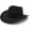 Black, variant on Wide Brim Felt Cowboy Hat for Women Men Western Suede Cowboy Cowgirl Hats