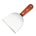 thumbnail image 4 of Worallymy Espátulas flexibles para bistec de acero inoxidable con mango de madera para tortitas Hibachi grandes Worallymy JD735804953, 4 of 6