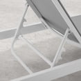 thumbnail image 3 of Modway Chaise Longue de Patio en Métal Aluminium Charleston, Blanc/gris, 3 of 9