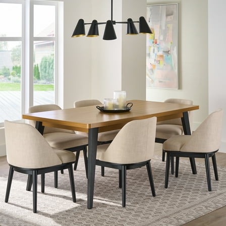 Better Homes & Gardens Nola Extendable Dining Table, Light Honey  Wood Finish