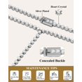 thumbnail image 4 of Heart Diamond Necklaces for Women,Gold Plated Heart Y-Shaped Necklaces CZ Statement Choker Necklace Luxury Jewelry for Wedding Brides, 4 of 6