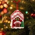 thumbnail image 4 of PONPRNGY 1Pc Gingerbread House Ornaments for Tree, Acrylic Gingerbread Christmas Decor with Rope, Xmas Hanging Ornaments for Tree Holiday Party New Year Home Decorations, 4 of 7