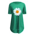 thumbnail image 4 of Womens Tops Women's Long Printed Spring/Summer Round Neck T Shirt Shirts for Women, 4 of 4