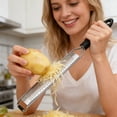 thumbnail image 7 of Cheese Grater & Zester, 15.9 inch Handheld Zester Grater, Cheese Shredding Tool, Fine Microplane Grater, Stainless Steel Blade, Kitchen Utensil Gadget for Cheese Vegetables and Garnishes, 7 of 7