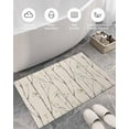 thumbnail image 5 of Shag Bath Rugs Bird on Branch Green Leaves Plush Soft Fluffy Doormat Floor Carpet,Non-Slip Living Room Bedroom Kitchen Entryway Door Mats Vintage Linen, 5 of 6