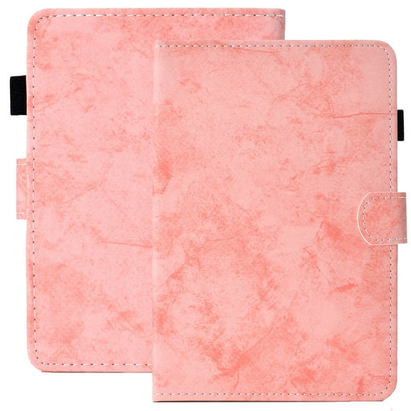 Simple Case for 2021 All-New Kindle Paperwhite E-reader (6.8 Inch, 11th generation) - Classic Folio Cover with Card Holders, Slim Lightweight PU Leather/Silicone Composite Case (Pink)