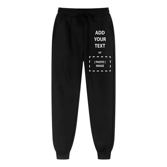 Custom Sweatpants Personalized Photo Text Jogger Pants