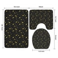 thumbnail image 3 of Black Star Moon Pattern Bathroom Rugs Sets 3 Piece,Toilet Cover Set,Absorbent Non Slip Bathroom Mats Sets with U-Shaped Contour Rug Toilet Rug Set, 3 of 5