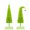 Bright Green, variant on Aximioll 3 Ft Curved Tip Christmas Tree, Playful Green Pencil Silhouette with Striped Ball and Square Stand, Holiday Centerpiece for Whimsical Home Displays