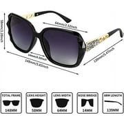 Women Sunglasses Ladies Oversized Polarised Sunglasses Sparkling Large Frame Sunglasses for Women