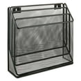 thumbnail image 3 of Pen+Gear,Desktop Organizers, Metal Mesh Desk Organizer with Hook,Black, 3 Compartments,, 3 of 7