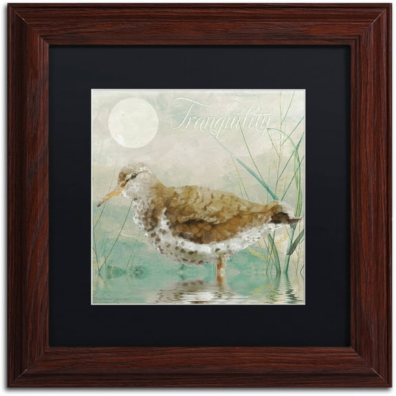 Trademark Fine Art "Sand Piper II" Canvas Art by Color Bakery Black Matte, Wood Frame