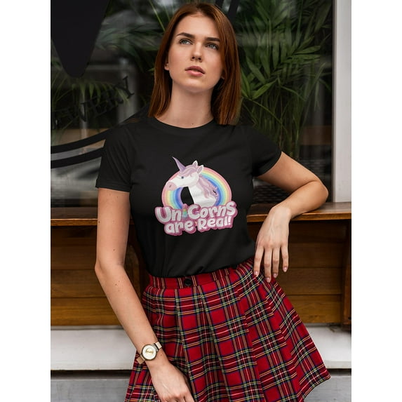 Unicorns Are Real! Shaped T-Shirt Women -Image by Shutterstock, Female Small